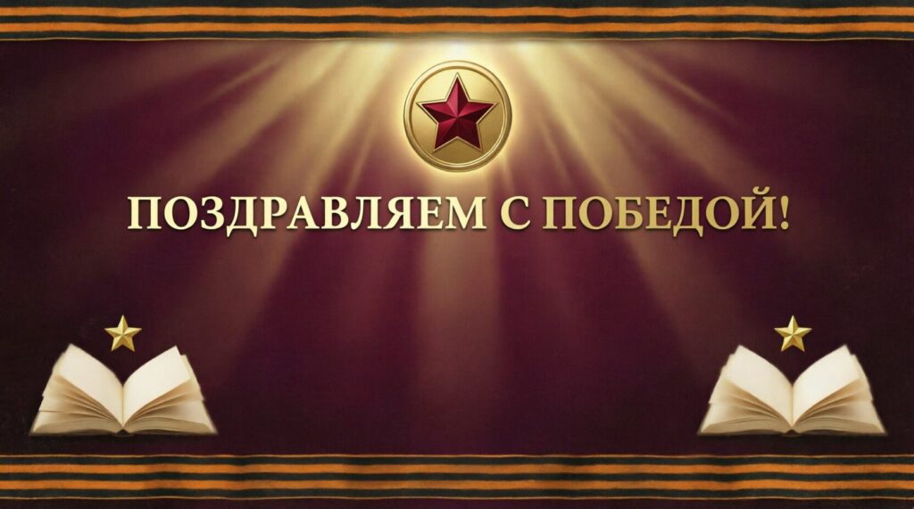 Плакат поздравления с победой в конкурсе патриотического воспитания
