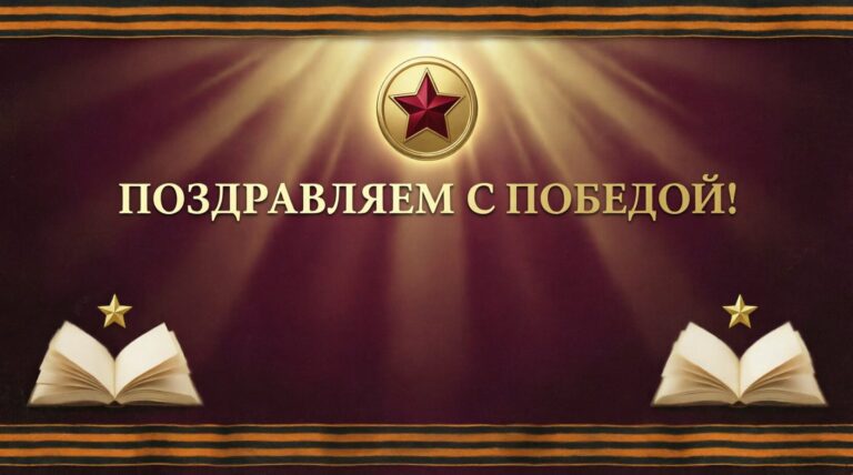 Плакат поздравления с победой в конкурсе патриотического воспитания